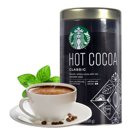starbucks/星巴克 可可粉热巧克力粉朱古力粉 850g 美国进口 咖啡烘焙原料 冲调冲饮巧克力饮料 小爷猪海外专营店