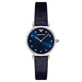 EMPORIO ARMANI 阿玛尼 手表皮质表带休闲时尚石英女士腕表AR1989