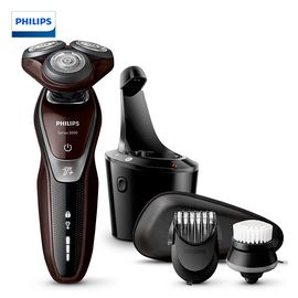 飞利浦 （PHILIPS）男士电动剃须刀多功能理容全身水洗剃胡刀胡须刀刮胡刀（带智能清洁器）S5560/33
