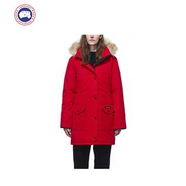 Canada Goose 加拿大鹅 女士中长款带帽子毛领羽绒服 红色  洲际速买