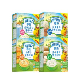 亨氏 HEINZ 全素米粉超值装 混合口味 400克*4盒 组合装（AD钙奶+乳清蛋白+淮山薏米+胡萝卜）【果蔬系列】