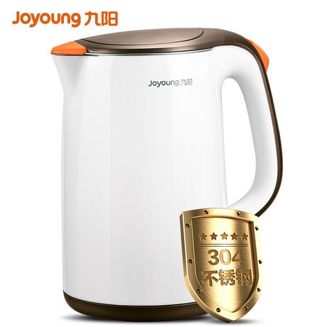 九阳 【双层防烫保护】开水煲304不锈钢热水壶大容量烧水壶1.7L