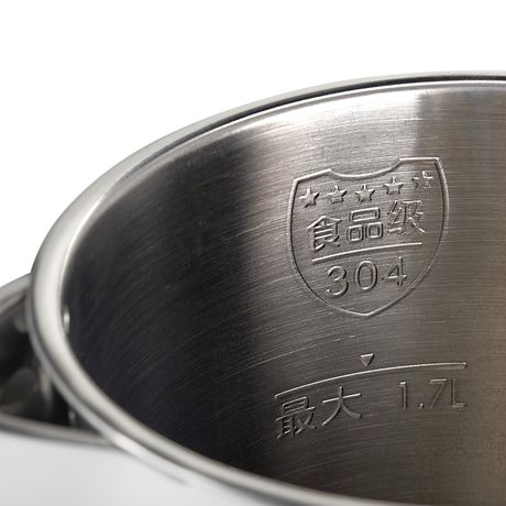 九阳 【双层防烫保护】开水煲304不锈钢热水壶大容量烧水壶1.7L