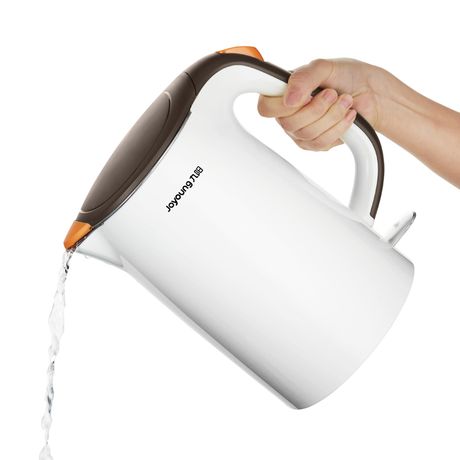 九阳 【双层防烫保护】开水煲304不锈钢热水壶大容量烧水壶1.7L