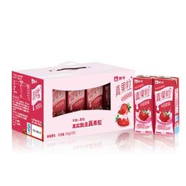 蒙牛 真果粒草莓果粒牛奶饮品250ml*12